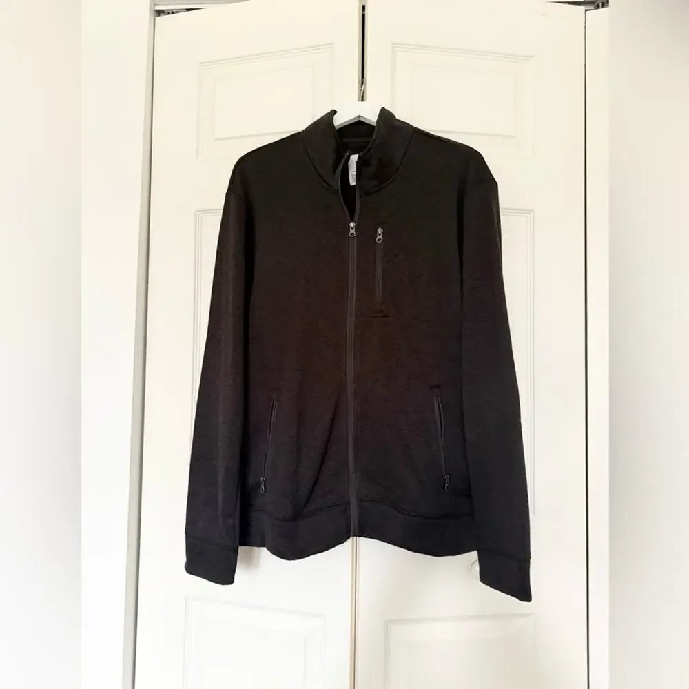 Sonoma Goods for Life Kohl's Dark Gray Fleece Zip Up Jacket Size XL
